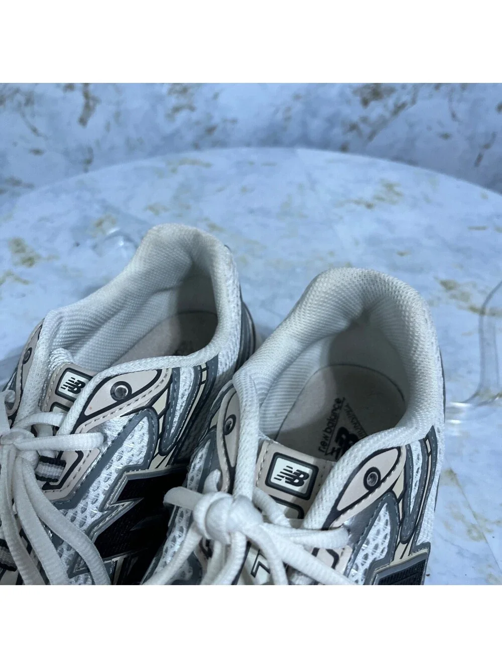 New Balance 740 Men's Size 8 Running Shoes White Gray Athletic Trainer Sneakers